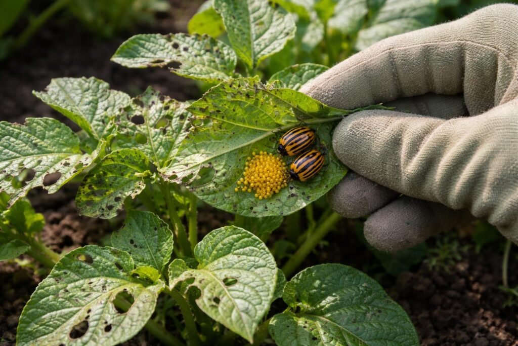 A burgonyabogár felismerése: jelek és tünetek