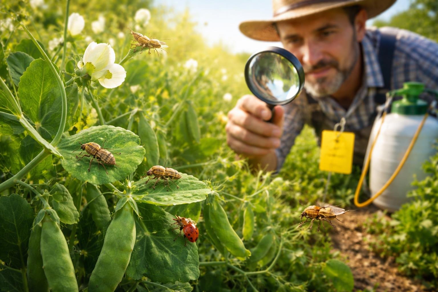 - Csipkéző barkó: a borsó- és lucerna kultúrák jelentős kártevője, tünetekkel.