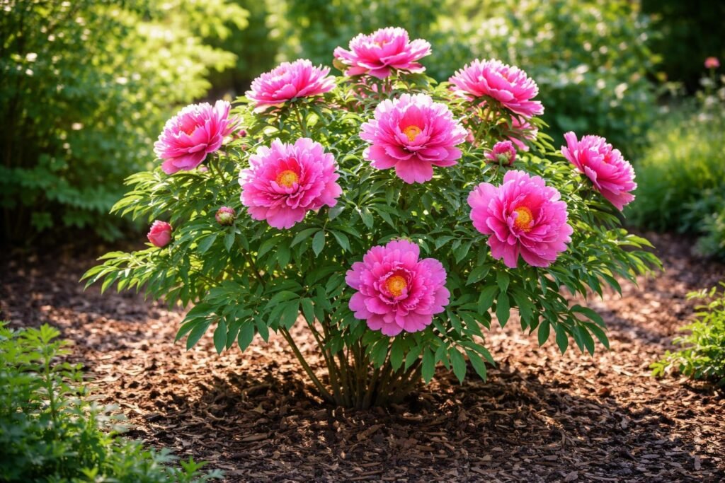 - Fény, talaj, hely: A fás bazsarózsa ideális környezete meghatározható és gazdag.