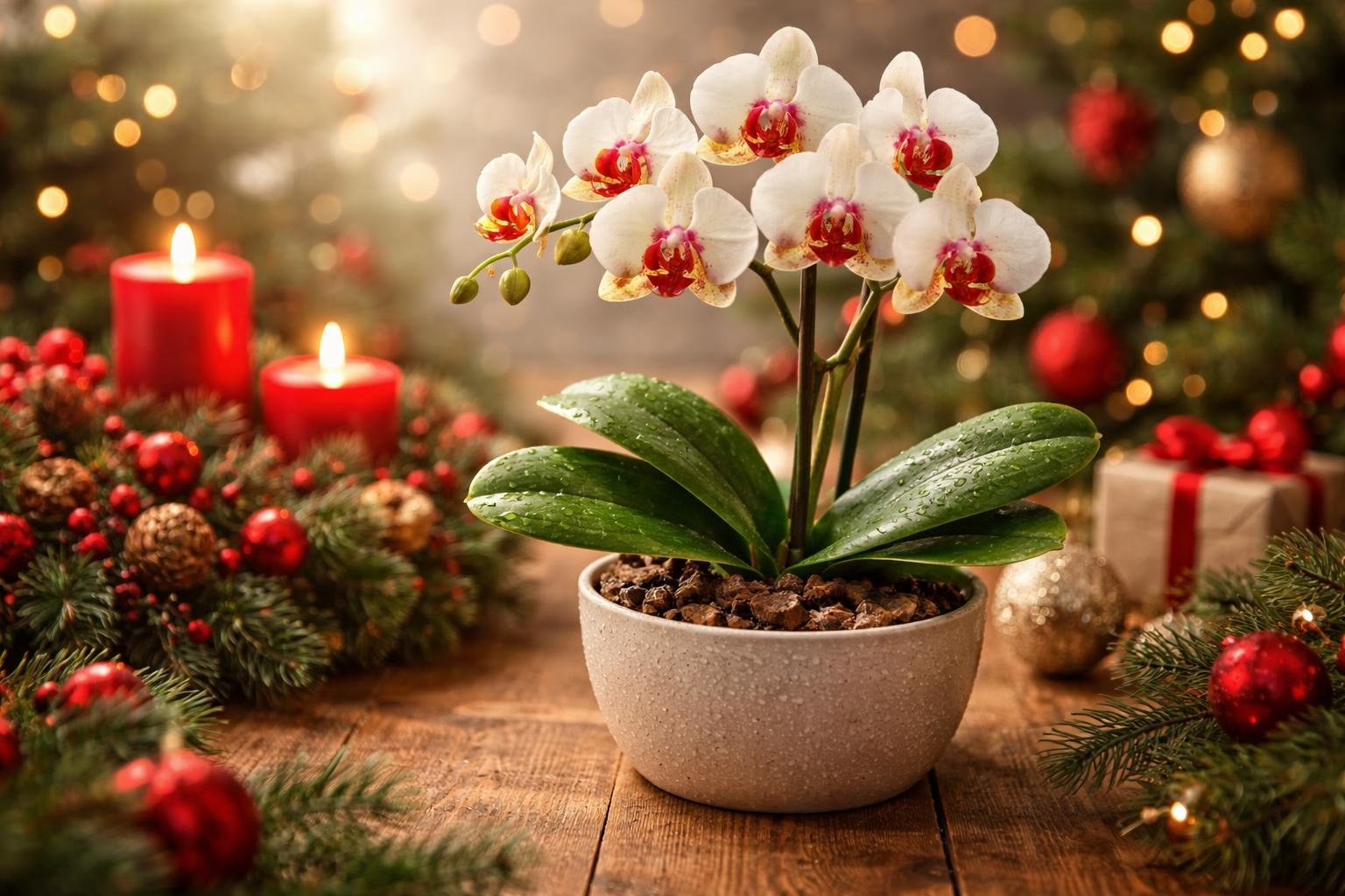 - A karácsonyi orchidea hosszú virágzáshoz mérsékelt fény és hő szükséges.