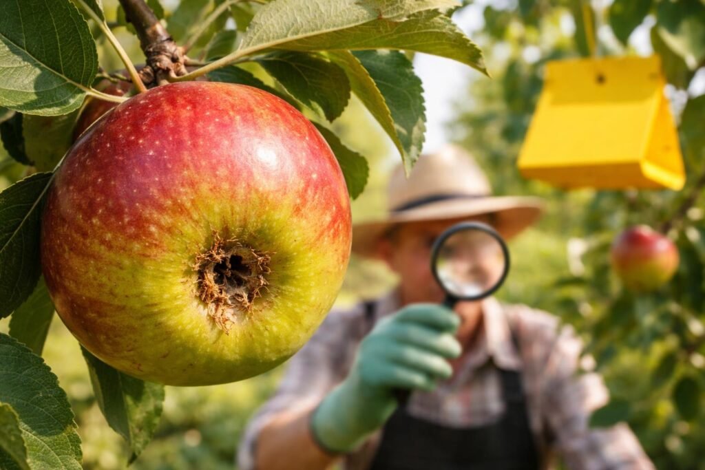 A kártevő felismerése: jelek az almafán