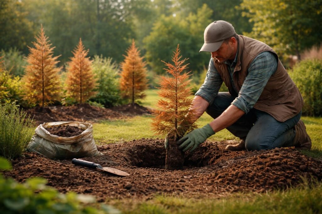 A rézvörös fanyarka ültetésének lépései