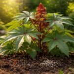 - Ricinus szobanövényként ábrázolva: tápanyagigény és trágyázás témájával kiemelve az előkészítésről és fejtrágyázásról is tájékoztatva