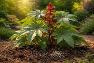 - Ricinus szobanövényként ábrázolva: tápanyagigény és trágyázás témájával kiemelve az előkészítésről és fejtrágyázásról is tájékoztatva