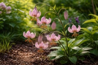 - Turbánliliom: a megfelelő tápanyagok gondoskodó trágyázás erőteljes lombot és virágzást biztosít.