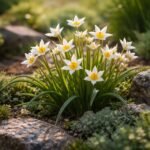 - Türkesztáni tulipán: csillag alakú virágai korán nyílnak a tavasz elején.