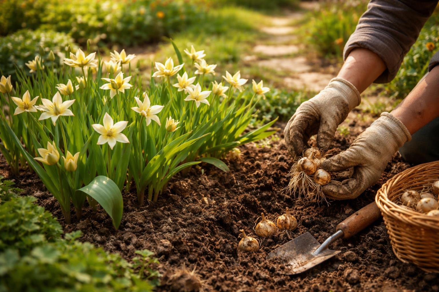 - Türkesztáni tulipán: kora tavaszi, ellenálló fajta, könnyen szaporítható a kertben.