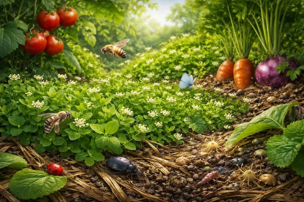 - A vetési tyúkhúr ökológiai szerepe a kert biodiverzitását gazdagítja, ellenállóvá téve.