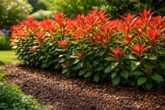 - Piros hajtások, sűrű lomb, gyors növekedés és vonzó kertépítés egész évben