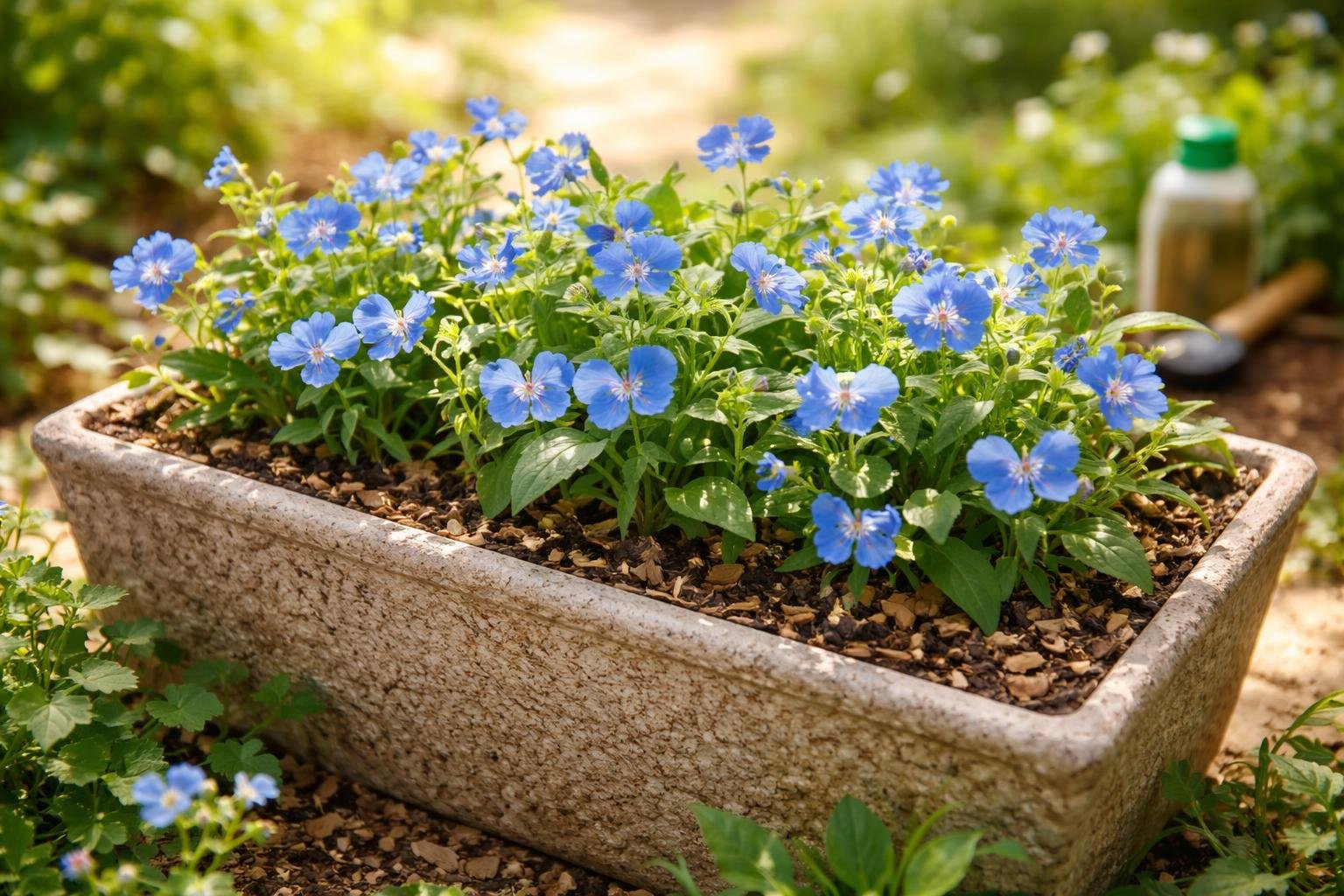 - Azúrkék kommelína gondozása: megfelelő talaj, kiegyensúlyozott tápanyag-utánpótlás és trágyázás a virágzásért