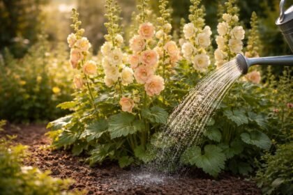 - Pontos öntözés javítja az orosz mályvarózsa virágzását és vitalitását a száraz nyarakon.