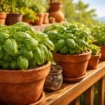 - Bazsalikom konténerben könnyen termeszthető, kis erkélyen is bő illat és íz.