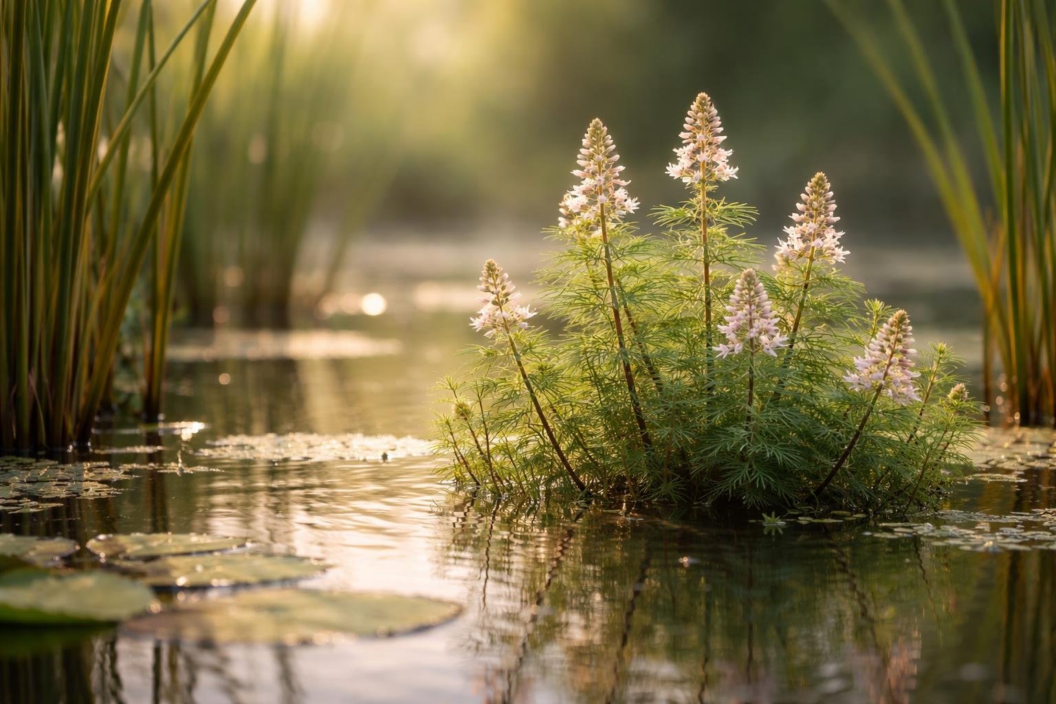 - Békaliliom: tollszerű levelei oxigént adnak a tavaknak, és búvóhelyet biztosítanak.