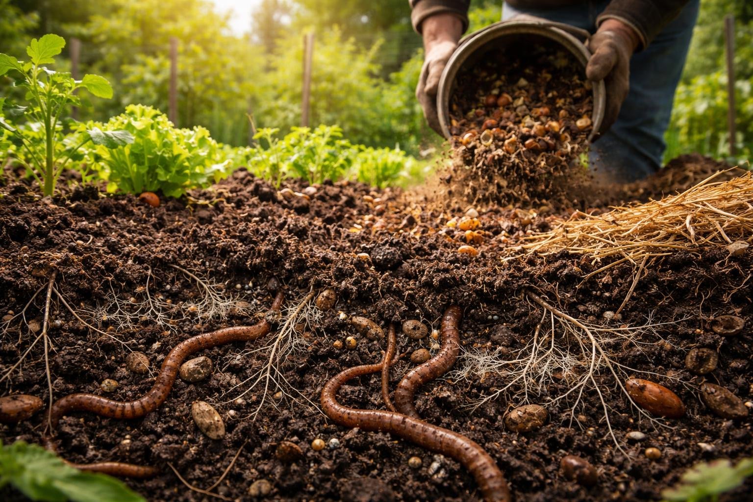 - A talaj élő közösség: gombák, baktériumok és giliszták nélkülözhetetlen kölcsönhatásai.