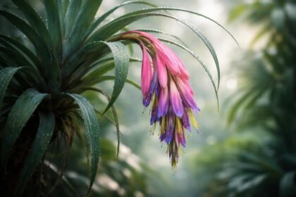 - Bókoló billbergia nutans kecses, lehajló virágzás és rendkívül könnyű gondozás.