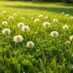 - Lóhere a gondosan ápolt gyepen: fehér virágokkal terjed, gyors megoldás szükséges.