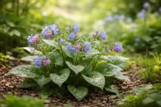 - Édes tüdőfű árnyékos kertrészben is tavaszi virágokat ad és foltos leveleivel díszít.