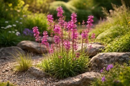 - Enyves Szurokszegfű: élénk rózsaszín virágai gyorsan kertünk díszét adják és egyszerűen nevelhetők.