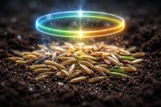 Kísérleti fűmag-keverékek vizsgálata pontos arányokkal, a közel 100%-os kelés érdekében.