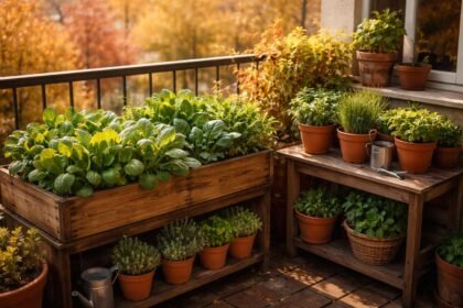 Friss galambbegy saláta levelek tálon, ősz végi hidegben ropogósak és ízletesek.