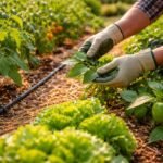 Tiszta veteményes, szellős ágyások, egészséges növények, gombás betegségek megelőzésére figyelemmel.