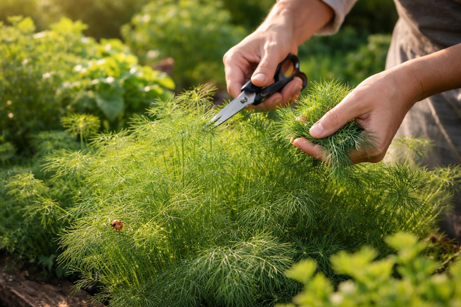 - Kapor metszése erősebb bokrot ad, aromásabb leveleket és bőséges termést biztosít.