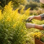 - A kanadai aranyvessző gyorsan terjed, ezért a metszés fontos a kerti környezetben.