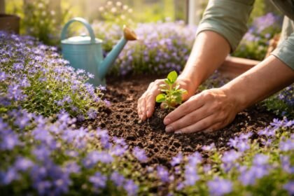 - Törpe lobéliát: könnyen gondozható egynyári virág, látványos szőnyegszerű virágzás Magyarországon