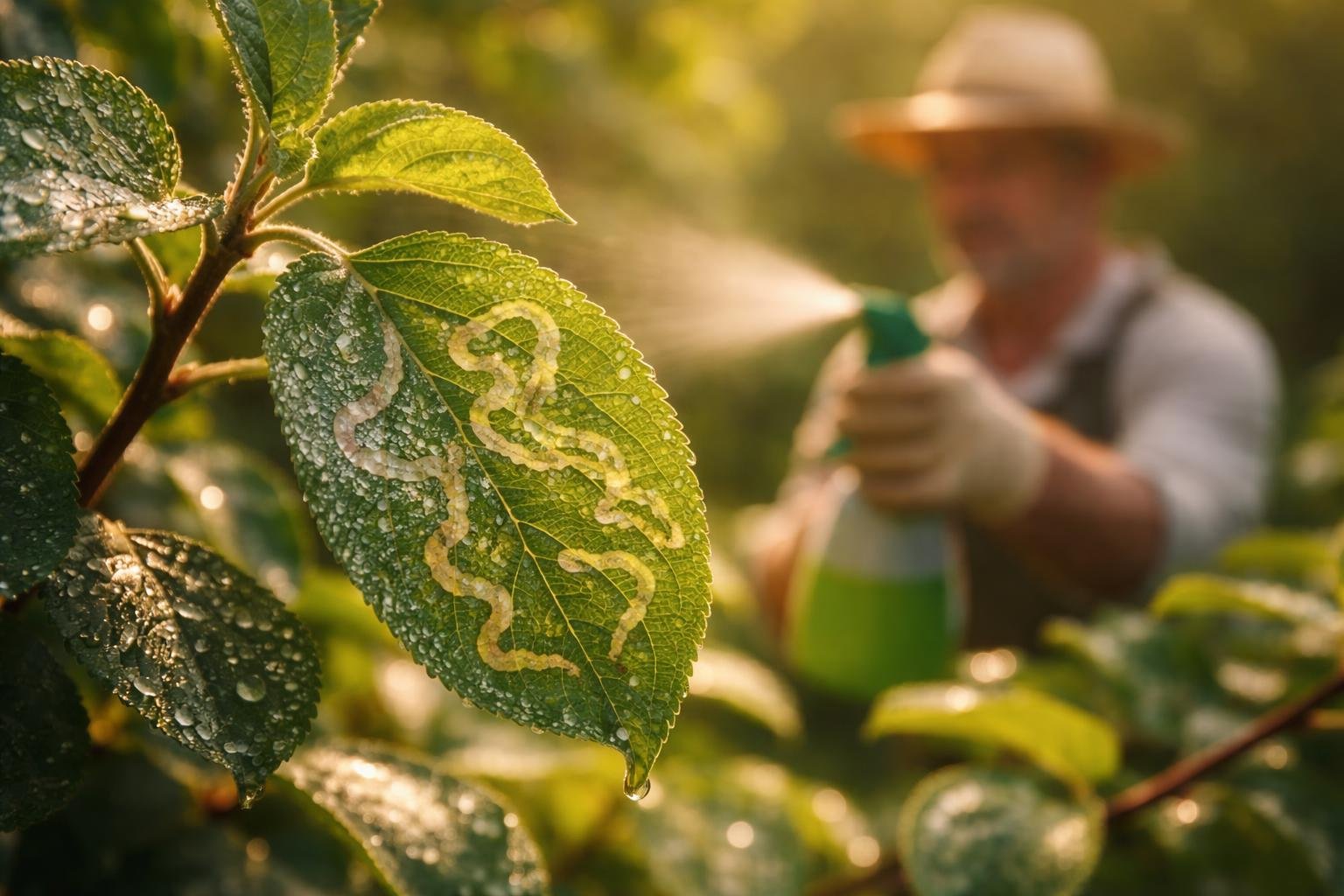 - Almalevél törpemoly: a levélfoltok és sárgulás miatt csökken a fotoszintézis.