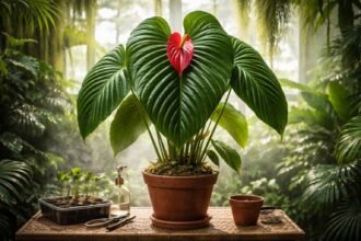 - Király Flamingóvirág: mérsékelt fény, magas páratartalom és rendszeres öntözés szükséges.