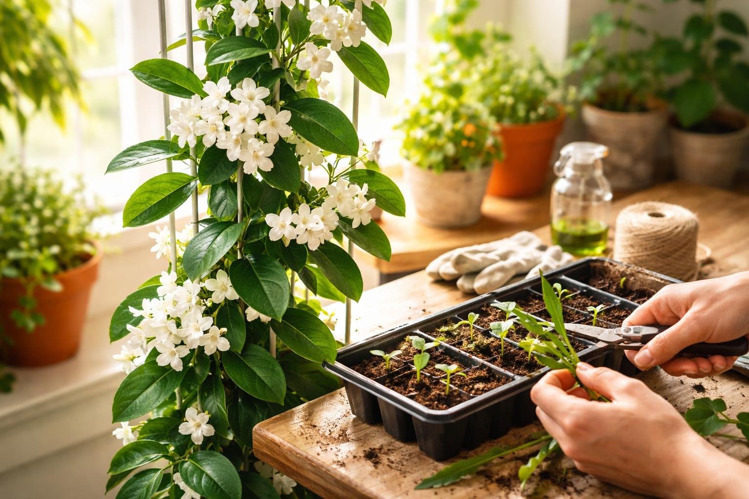 - Koszorúfutóka gondozása: megérti a fény, hőmérséklet, víz igényét, virágzás és metszést is kezeli.