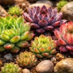 - Kövirózsa Sempervivum: rendkívül ellenálló, alacsony vízigényű, klímatűrő pozsgás növény, kertbe ideális.
