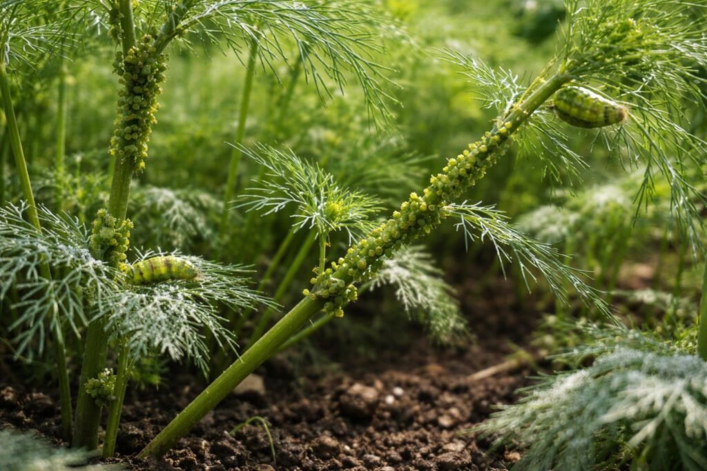 Leggyakoribb kártevők a kapor ágyásában