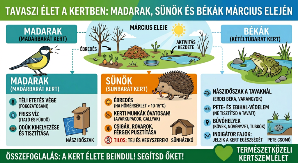 Tavaszi élet a kertben