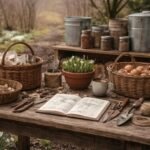 - Kert néprajza feltárja a régi magtárolás formáit és vesszőkosarakat a tavasz előtt.