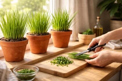 - Metélőhagyma cserépben egész évben friss zöldfűszert ad, kevés fény alatt is.