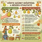 - Körte érésének fontos tény: éréskor a gyümölcs puha és illatos legyen.