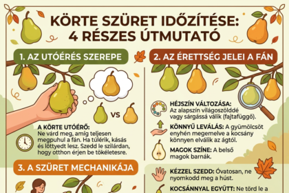 - Körte érésének fontos tény: éréskor a gyümölcs puha és illatos legyen.