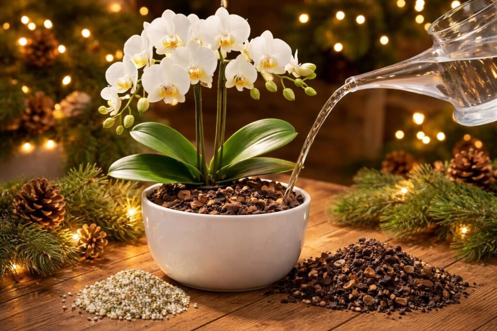 Öntözés, tápanyagpótlás és talaj a téli virágzáshoz