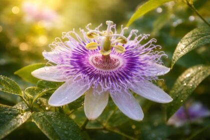 - Passiflora incarnata nyugtató hatású növény, egzotikus virággal otthon díszít és gyógyászati értékkel bír.