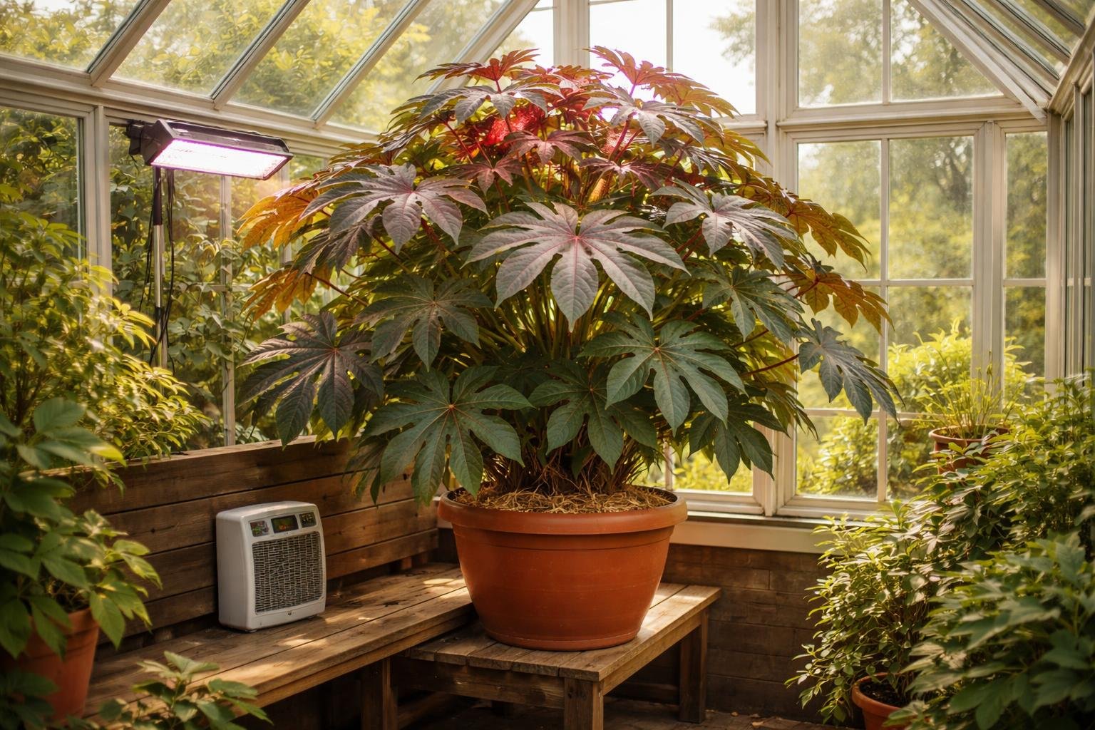 - Ricinus teleltetése: tény, hidegben 5–12°C-on fényes helyen teleltetendő, minimális öntözés.