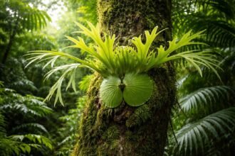 - Ridley szarvasagancspáfrányája fakéregre telepszik, nem talajban élő epifita; levelei agancsokra emlékeztetnek.