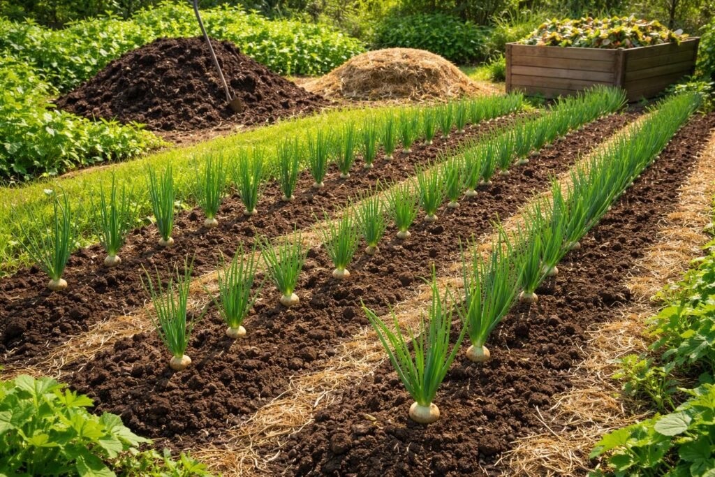 •Vöröshagyma tápanyagigénye: hatékony trágyázási tippek a bőséges termésért és talajegészségért