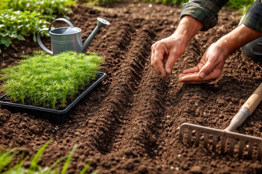 Talajelőkészítés és vetési technikák kaporhoz