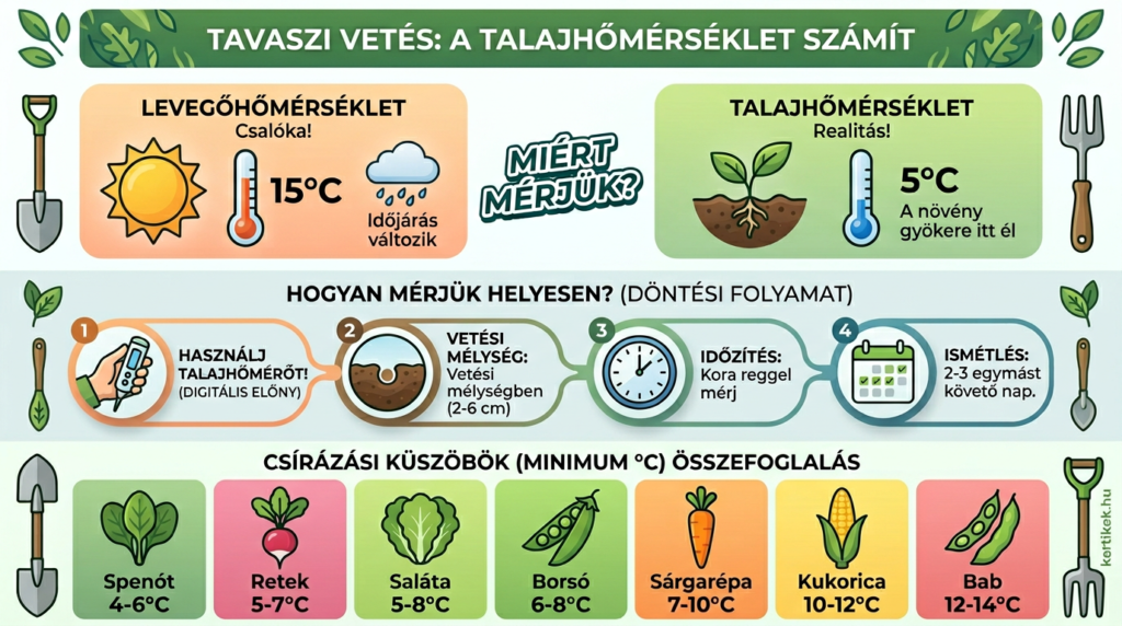 Talajhőmérséklet mérése útmutató infogarika