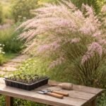 - Tamariska virágfelhő: napos helyet és mérsékelt öntözést igényel a kertben.