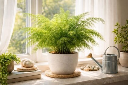 - Tűlevelű aszparágusz igényei: fényes hely, mérsékelt öntözés, hőmérséklet és páratartalom tartása.