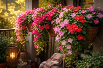 Közelképen látható a törpe nebáncsvirág átteleltetése közbeni védett hely és dugványozás.