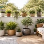 Kaspók tippek: anyag, szín és elhelyezés formálja a teraszt, stílusosan.