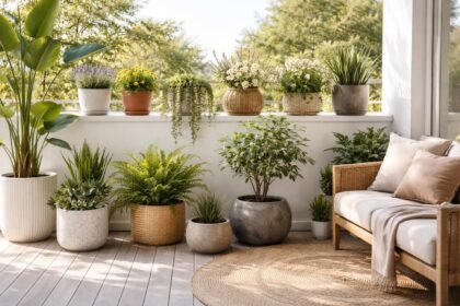 Kaspók tippek: anyag, szín és elhelyezés formálja a teraszt, stílusosan.